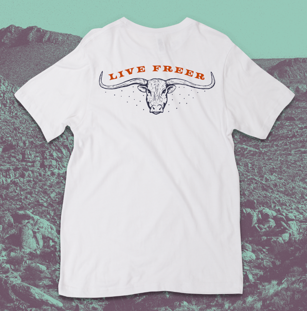 Live Freer Longhorn Tee