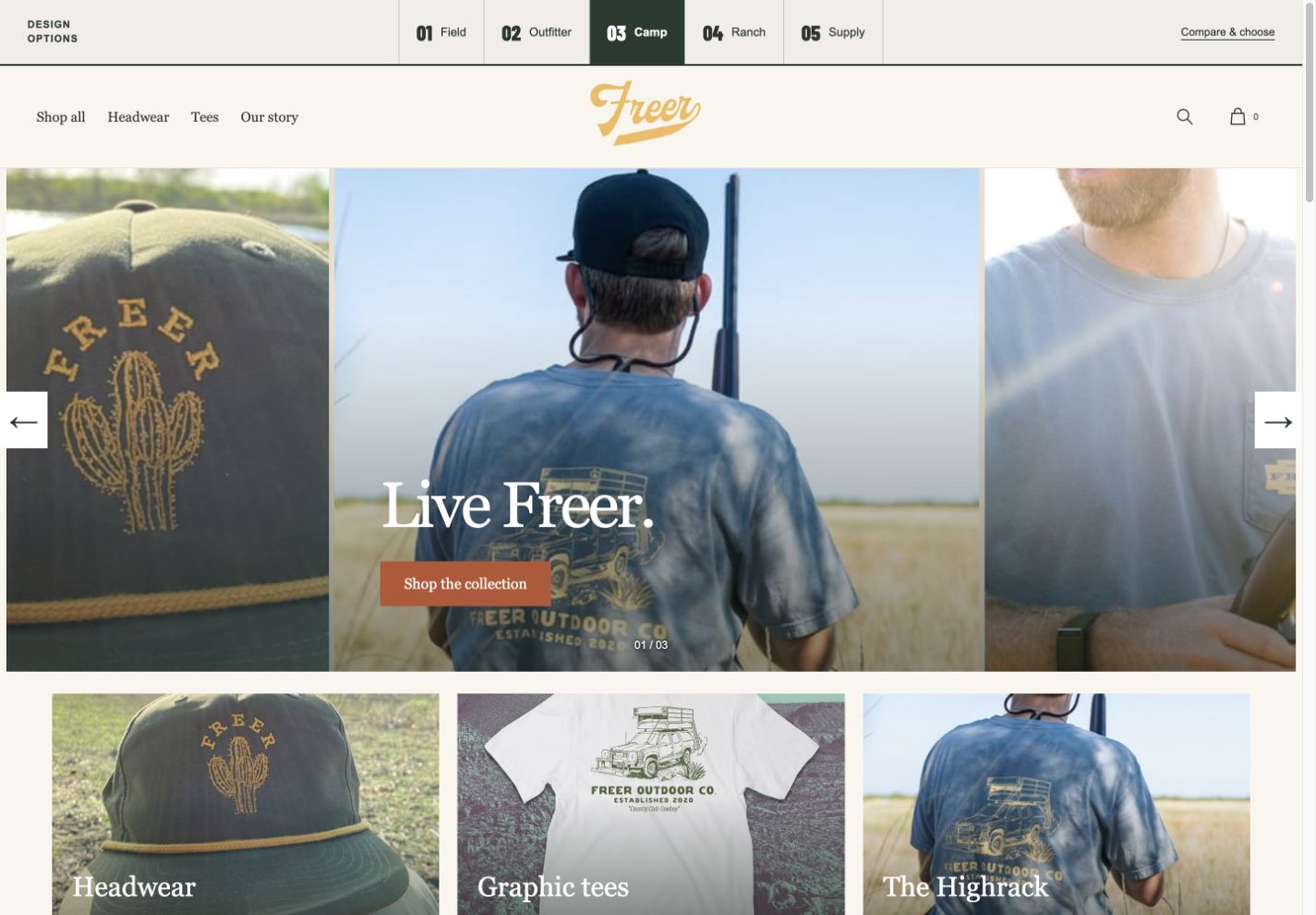 Preview the Camp design